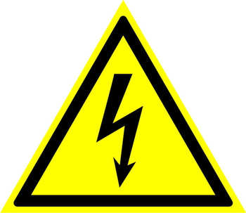 W08 внимание! опасность поражения электрическим током (пластик, сторона 300 мм) - Знаки безопасности - Предупреждающие знаки - ohrana.inoy.org
